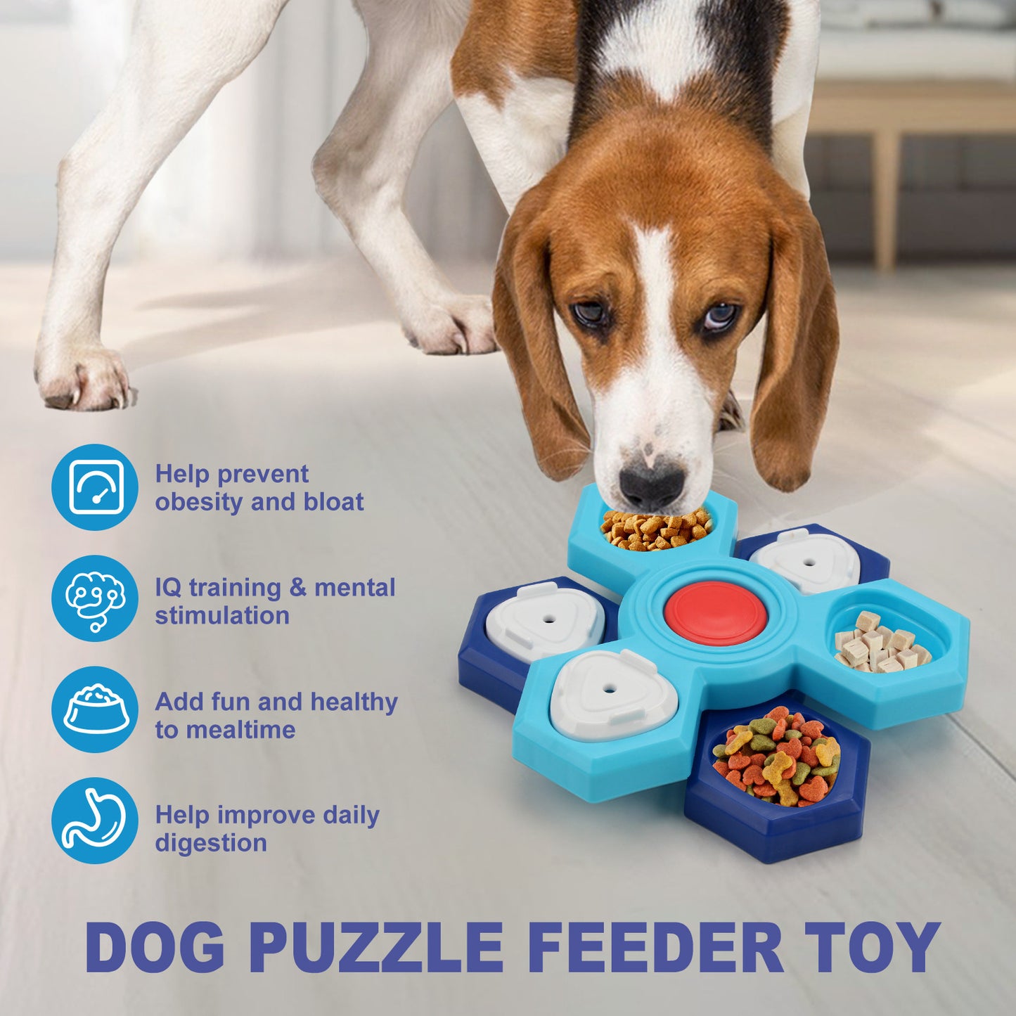 4-Layer Puzzle Slow Feeder Bowl for Dogs