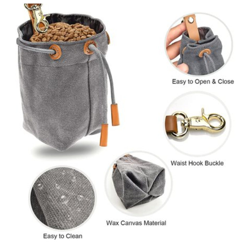 Outdoor Bundled Canvas Dog Food Bag Storage