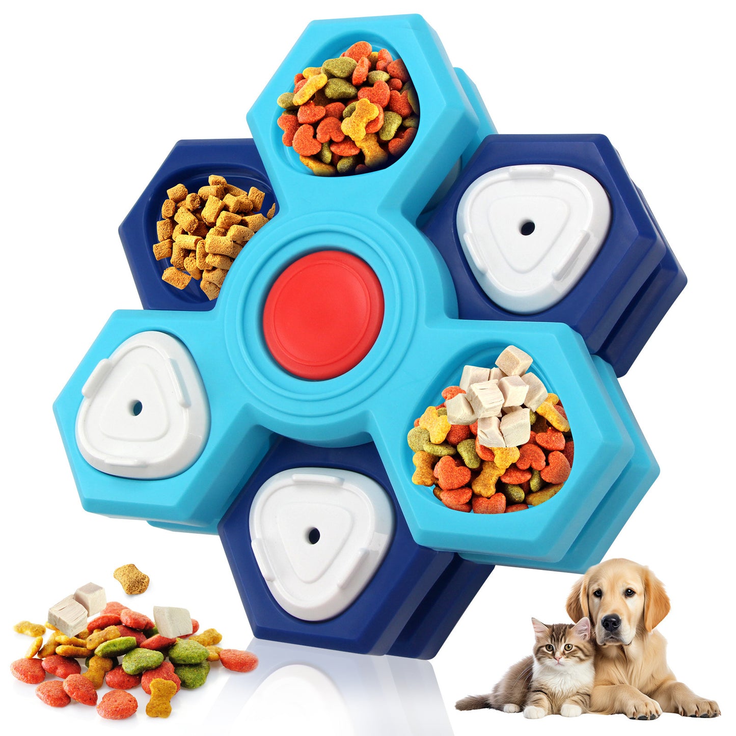4-Layer Puzzle Slow Feeder Bowl for Dogs