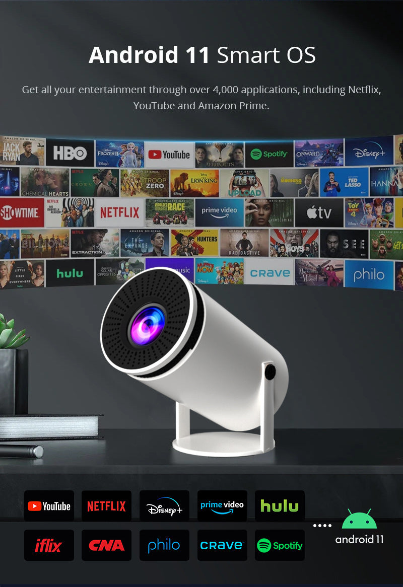 AnzhuoHD Smart Barrel Machine HY300 Home Projector